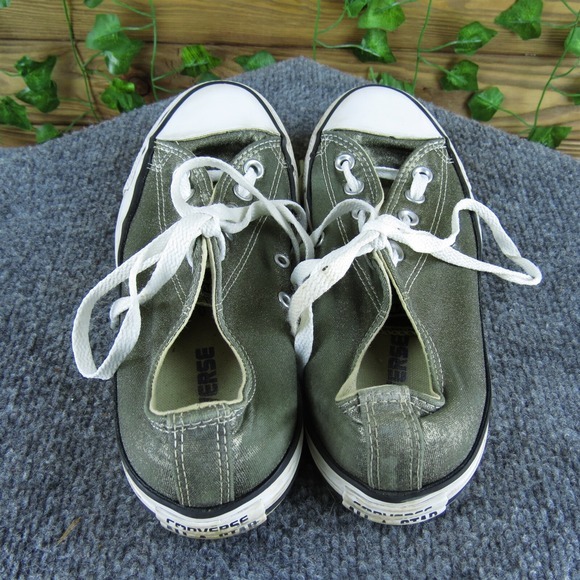 Converse Women‎ All Star Low Top Sneaker Pewter Textile Sz 7.5 Medium  Used 2025 - Picture 4 of 7